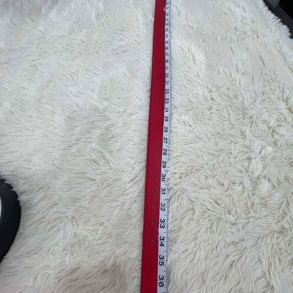 Salvatore Ferragamo Red Belt with Gold Accent main image 4